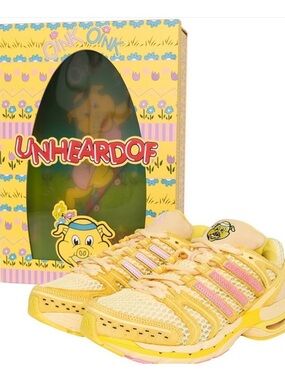 adidas Originals Yellow Pink 'Unheardof' Unisex Athletic Sneakers